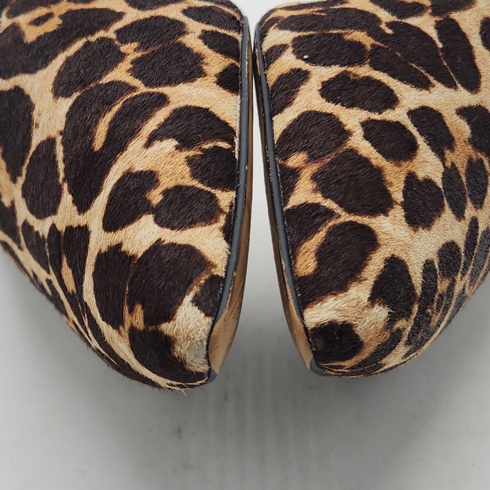 Rebecca Minkoff Gabien Leopard Calf Hair Point Toe Stiletto Mules 9.5 M - Picture 7 of 13